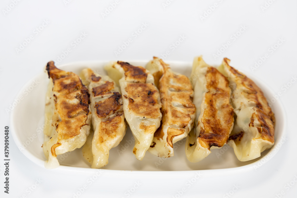 dumpling (Gyoza in Japanese) white background dumpling (Gyoza in Japanese) white background