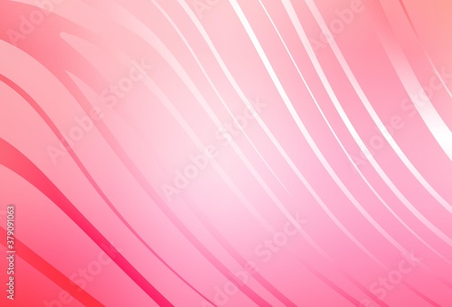 Light Pink, Yellow vector texture with curved lines.