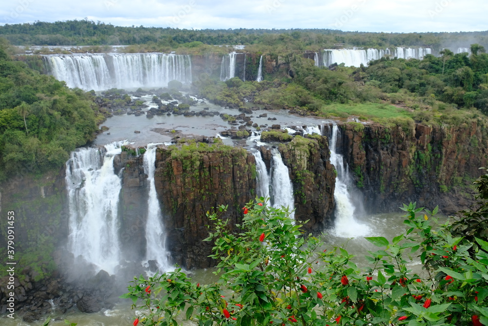 Brazil Foz do Iguacu - Iguazu Falls - Las Cataratas del Iguazu cascades Brazil Foz do Iguacu - Iguazu Falls - Las Cataratas del Iguazu cascades