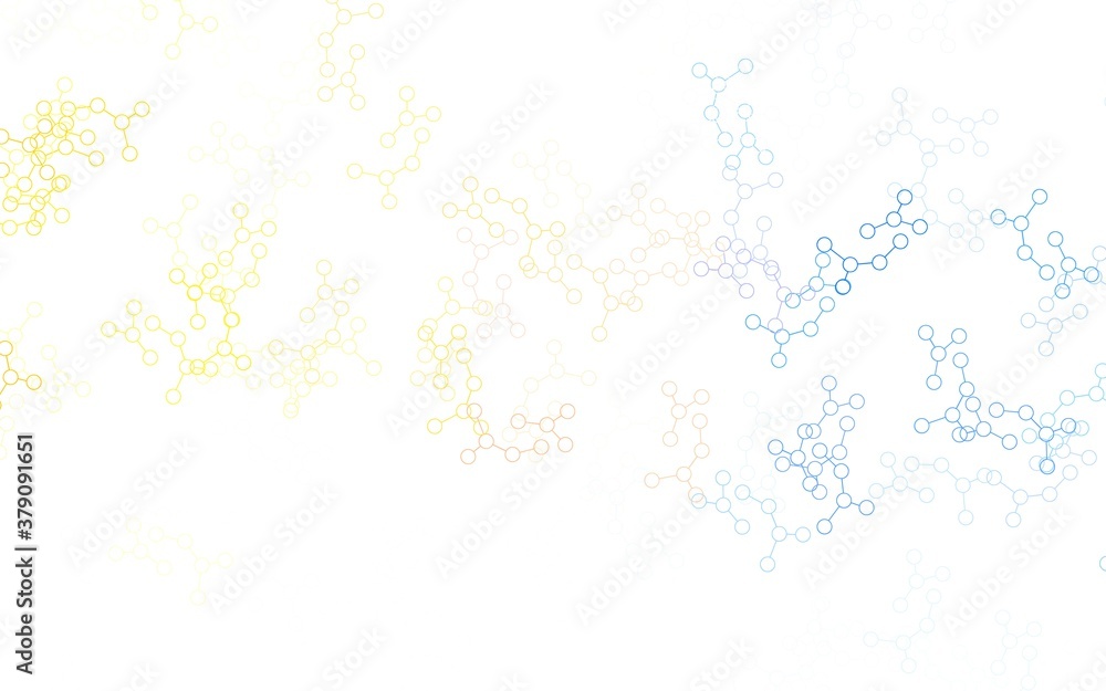 Light Brown vector pattern with artificial intelligence network.