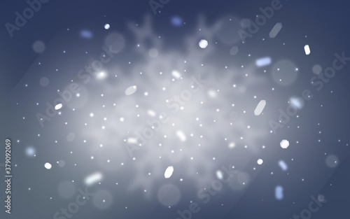 Light Gray vector background with xmas snowflakes. Glitter abstract illustration with crystals of ice. The template can be used as a new year background.