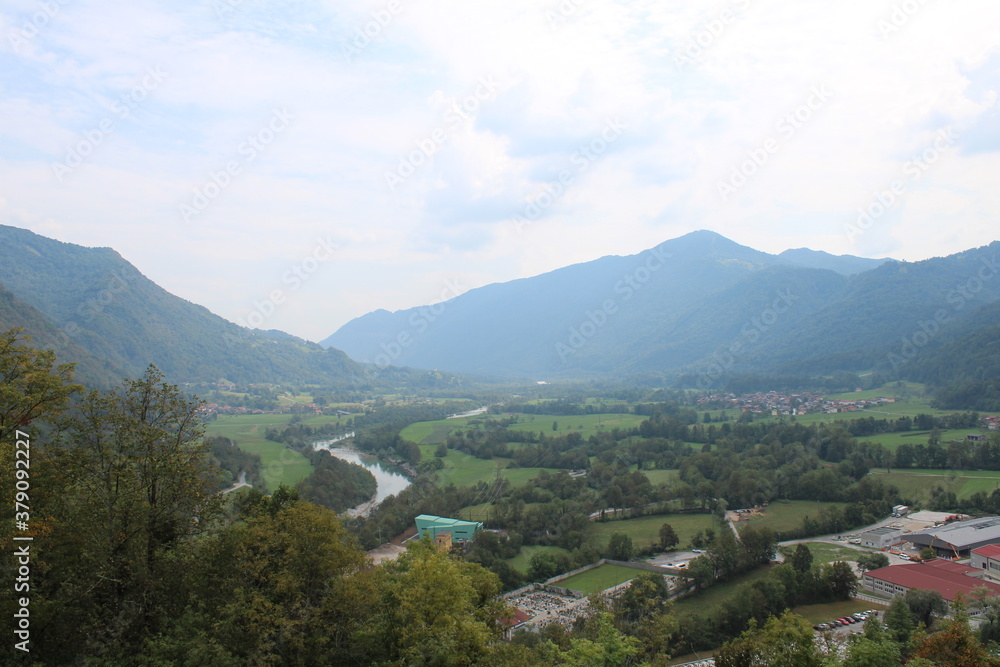 Isonzo river seen from kobarid Isonzo river seen from kobarid