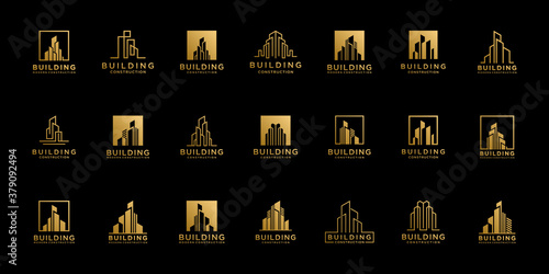 Collection of  building logo design template