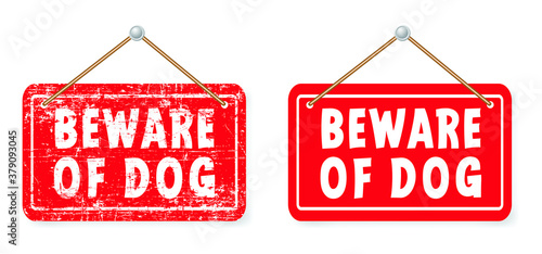 Beware of the dog signboard I love my dogs footprints Animals day Footsteps signs Funny vector woof icon Canine bite symbol Paws footprints Pet paw steps print draw, silhouette doodle No enter board