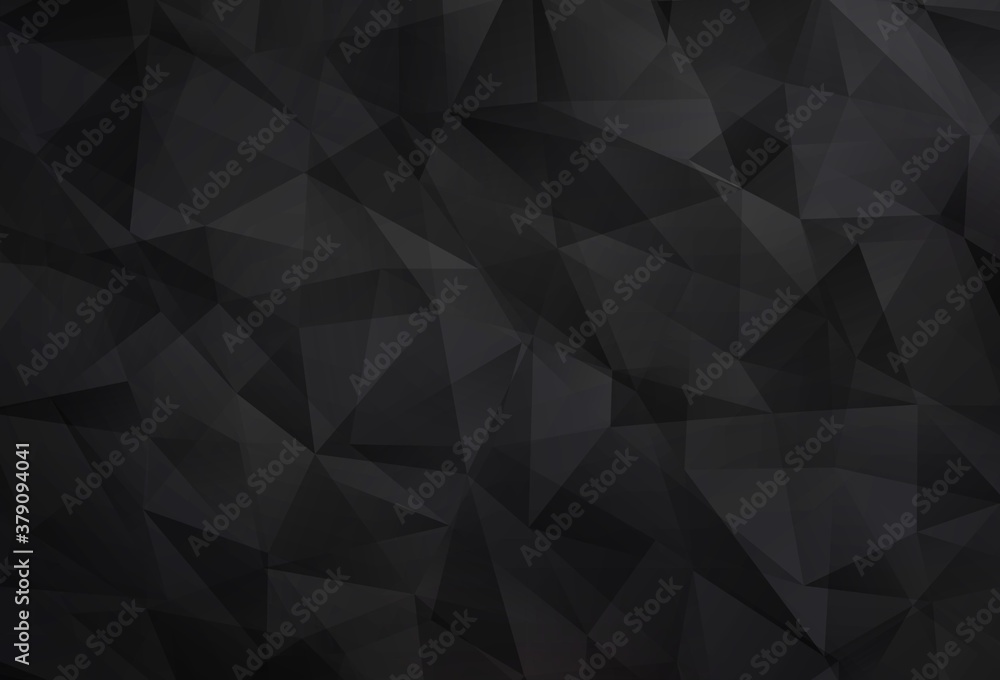 Dark Gray vector gradient triangles pattern. Dark Gray vector gradient triangles pattern.