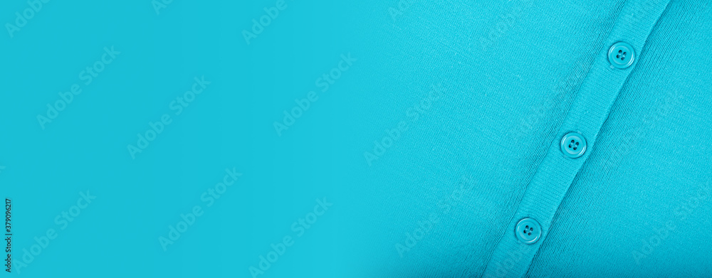 Turquoise textile and texture background. Fabric macro photography, cloth pattern.