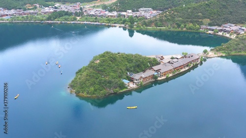 aerial view of lagu lake  photo