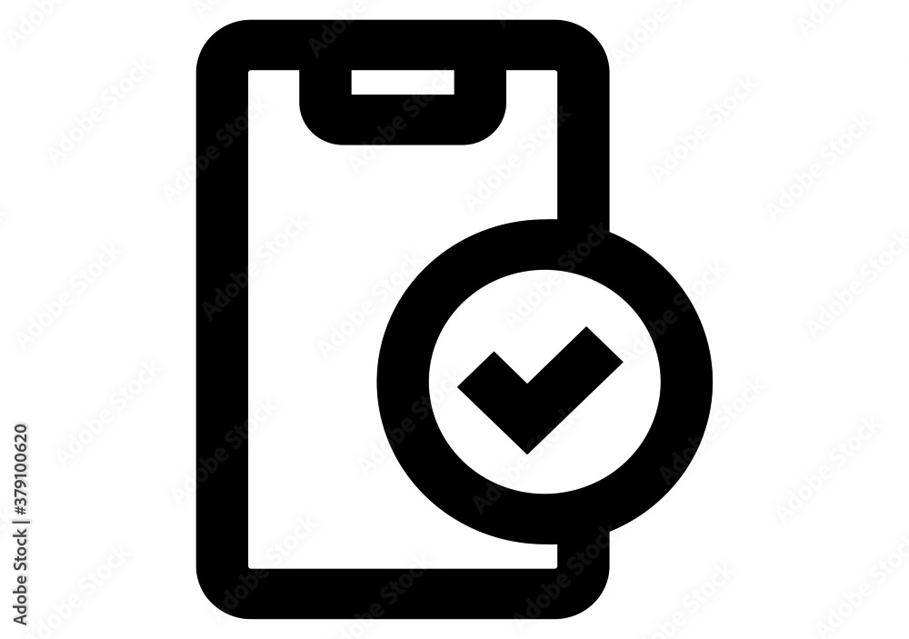 Phone Ok vector icon. Flat gray symbol. Pictogram is isolated on a white background. Designed for web and software interfaces. Phone Ok vector icon. Flat gray symbol. Pictogram is isolated on a white background. Designed for web and software interfaces.