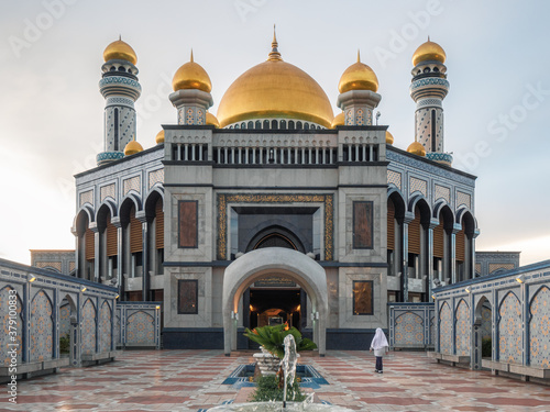 Jame' Asr Hassanil Bolkiah Mosque
at sunset in Bandar Seri Begawan, Brunei photo