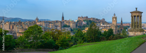 Edinburgh Castle Panorama At Dawn