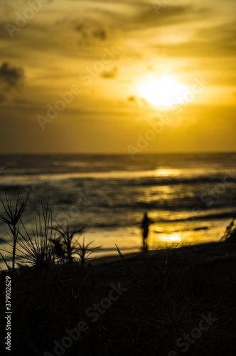 sunset on the beach