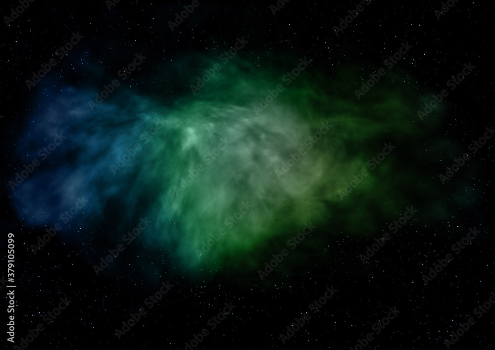 Fototapeta premium Small part of an infinite star field. 3D rendering