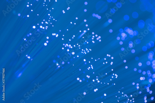 Close up on fiber optics - Shallow depth of field