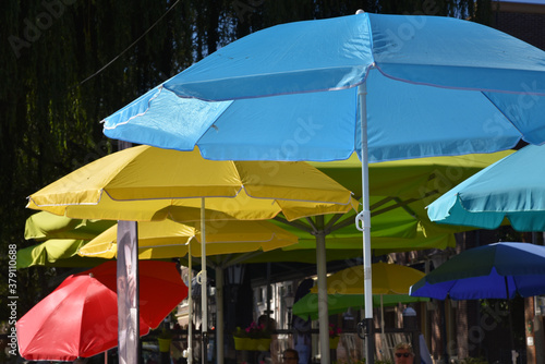 Wallpaper Mural Colorful parasols against a dark background. Torontodigital.ca
