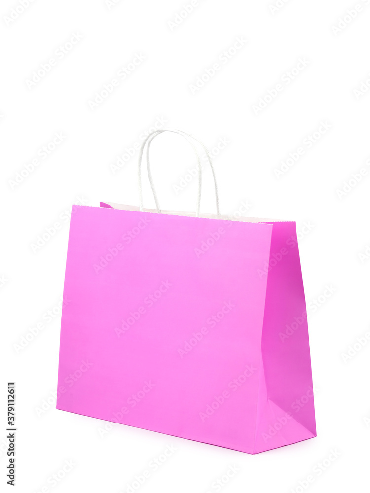 color gift bag with hard paper handles, isolate on a white background color gift bag with hard paper handles, isolate on a white background