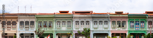 Photography Panorama image of Peranakan House at Katong area.