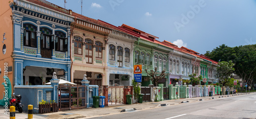 Photography Panorama image of Peranakan House at Katong area.