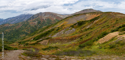 View of the hills and valleys surrounding the volcano Vilyuchinskaya Sopka Kamchatka. © efonin