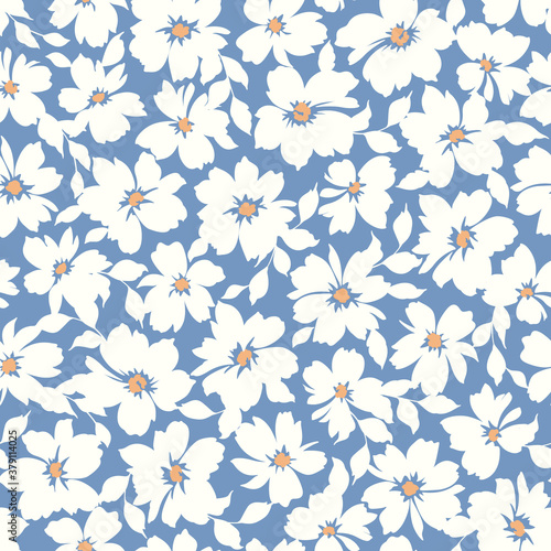 Seamless vector pattern of a beautiful flower,