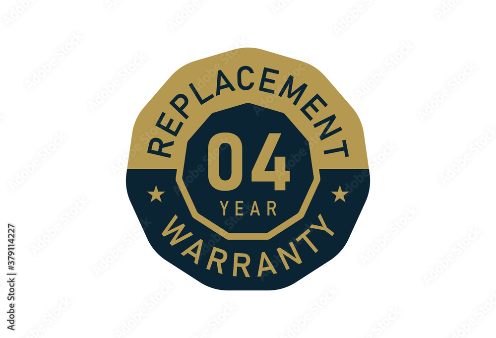 4 year replacement warranty, Replacement warranty images