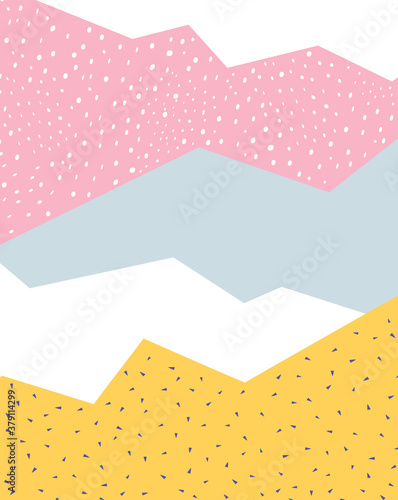 Abstract pattern with geometric shapes in pastel. Vector background