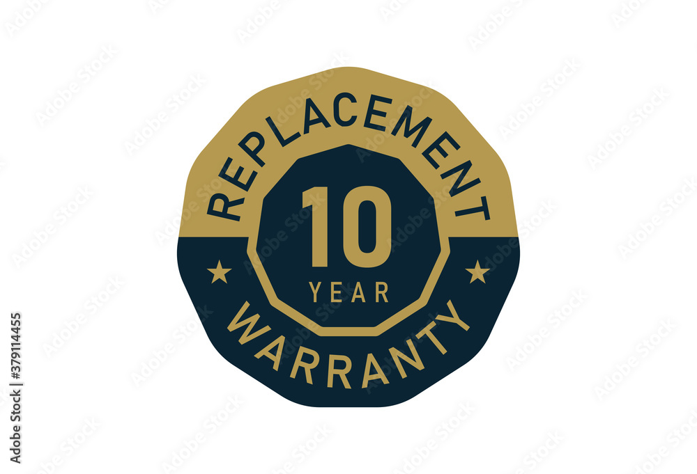 10 year replacement warranty, Replacement warranty images