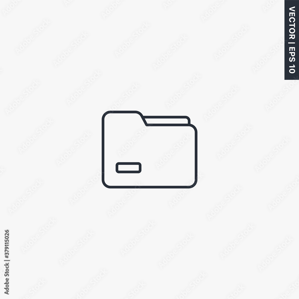 Office folder, linear style sign for mobile concept and web design Office folder, linear style sign for mobile concept and web design