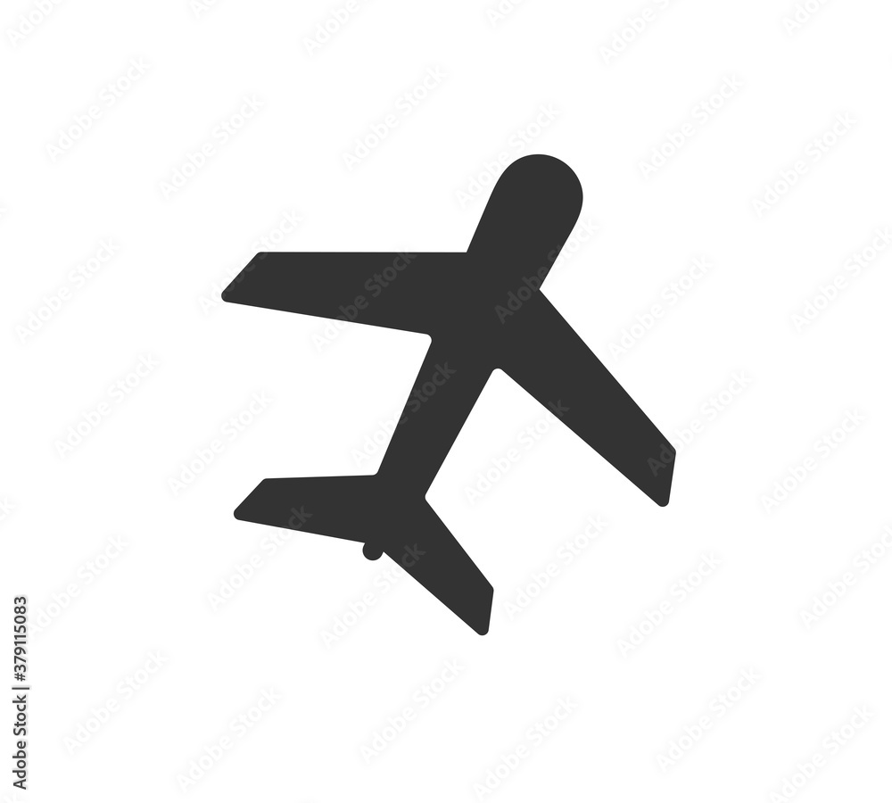 Obraz premium Airplane icon logo isolated symbol vector illustration isolated on white.