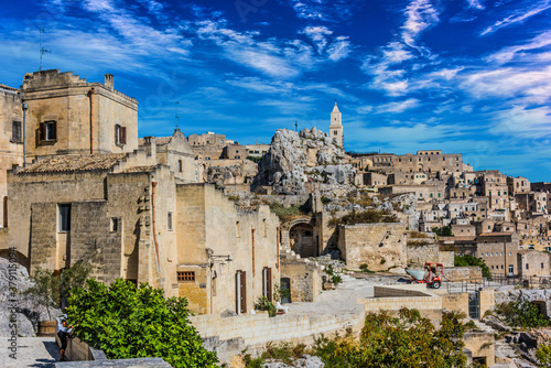 Panoramic view of Matera  Basilicata  Italy