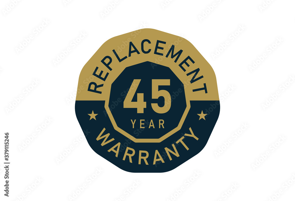 45 year replacement warranty, Replacement warranty images