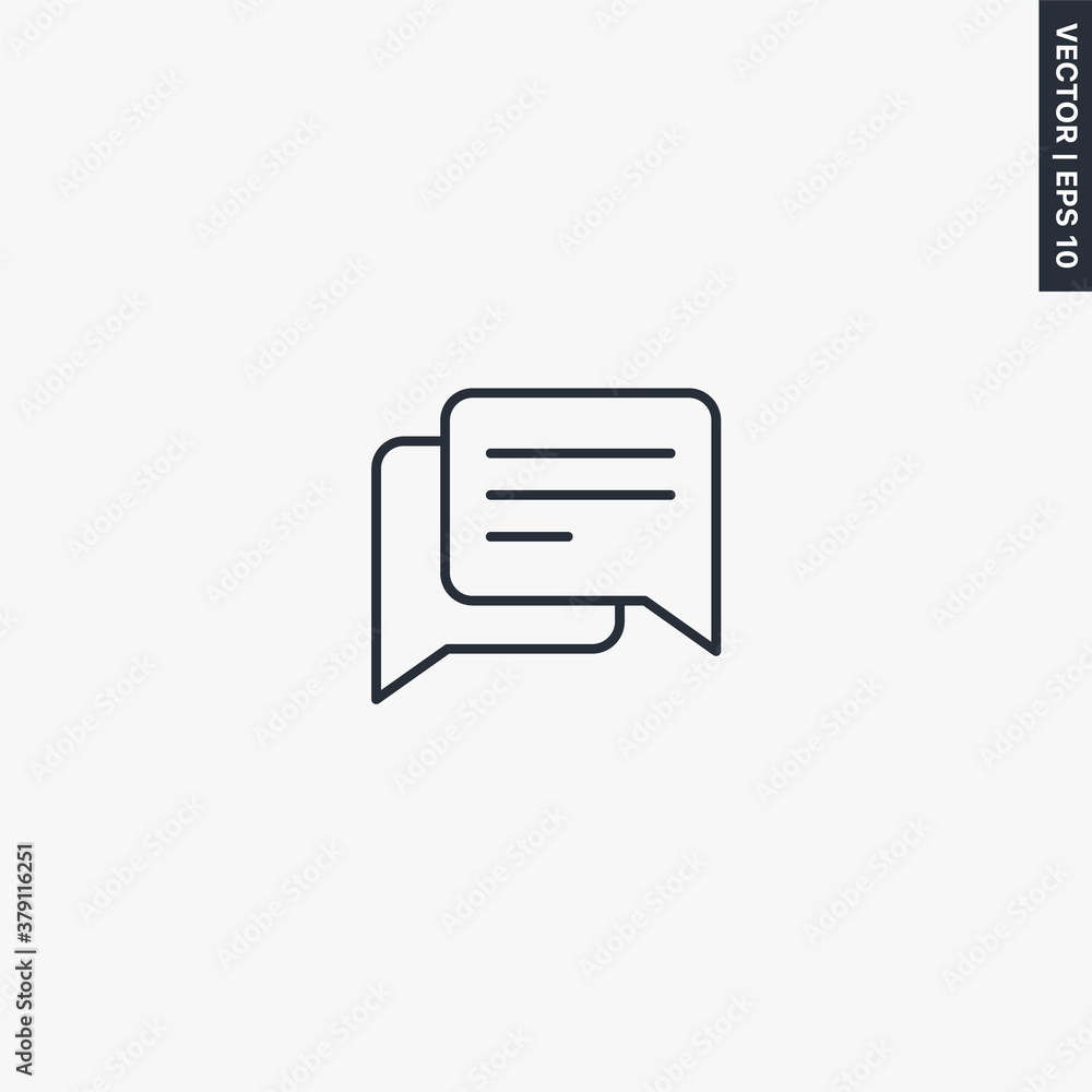 Chat, communication, linear style sign for mobile concept and web design Chat, communication, linear style sign for mobile concept and web design