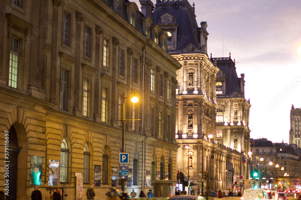 Obraz premium Paris city day n night