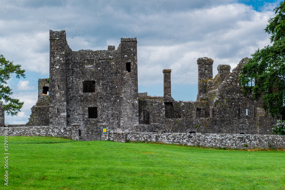 ruins of 12th century abbey in county Meath,Ireland