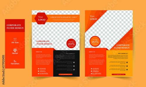 Simple corporate flyer design template layout ( CC Version )