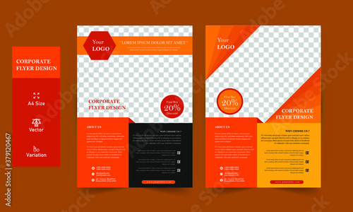 Simple corporate flyer design template layout ( CC Version )