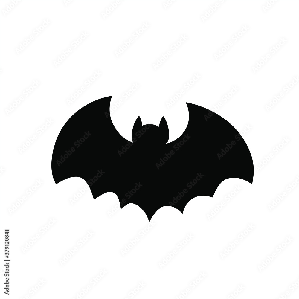 black bat icon for Halloween Day black bat icon for Halloween Day