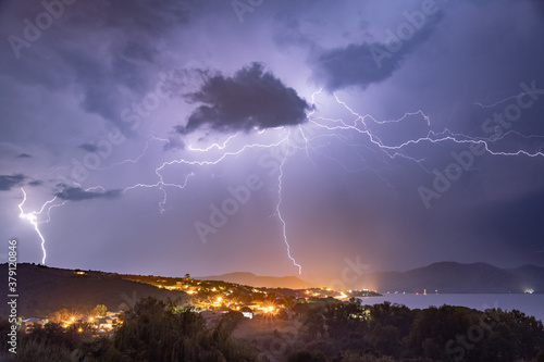 Thunderstorm and Lightning over Saint Florent, Corsica