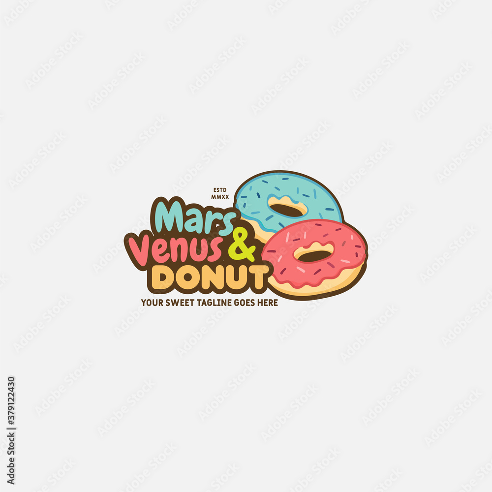 Donut Logo design template. Badges and design elements for restaurant. vector illustration. Donut Logo design template. Badges and design elements for restaurant. vector illustration.