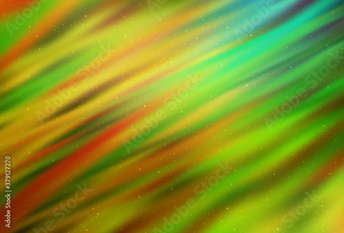 Light Green, Yellow vector texture with milky way stars. Blurred decorative design in simple style with galaxy stars. Pattern for astronomy websites.