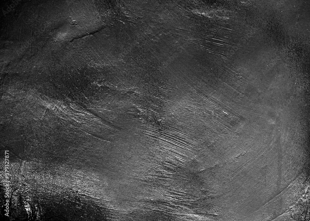 Fototapeta premium Wall plaster black texture background