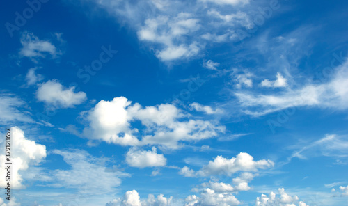 Blue sky background with clouds