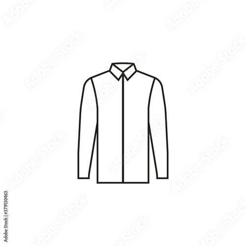 Shirt with long sleeves icon. Men shirt. Vector. Line style.