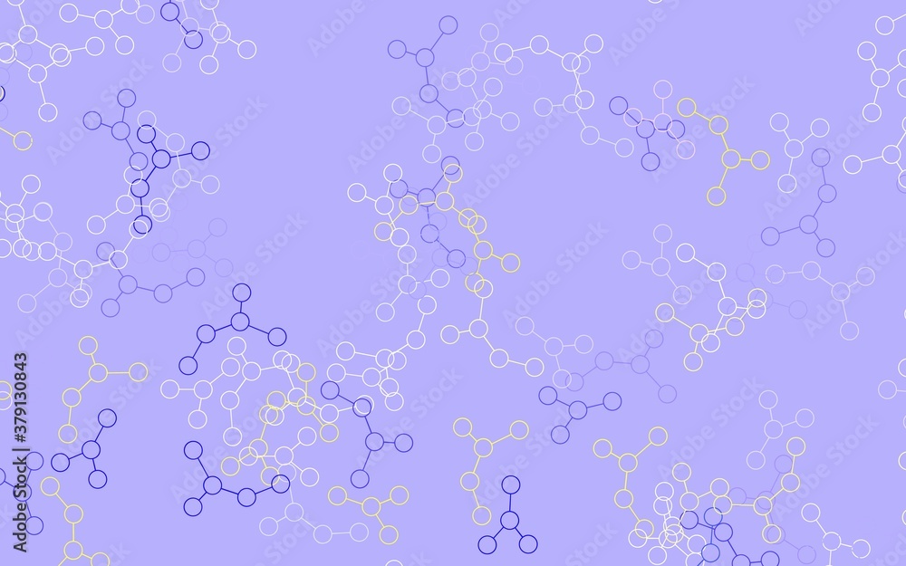 Light Blue, Red vector pattern with artificial intelligence network.