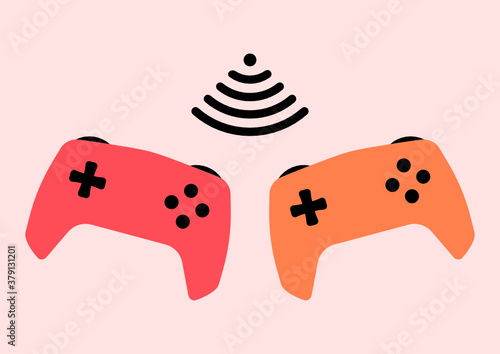 Video game controller icon. Gamepad vector illustration