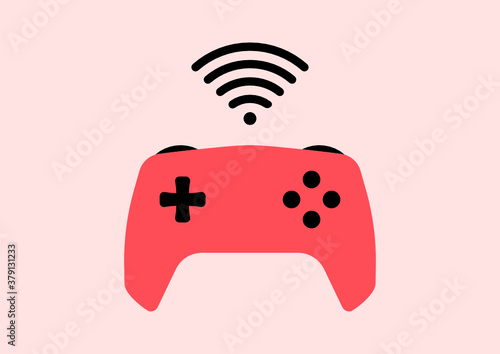 Video game controller icon. Gamepad vector illustration