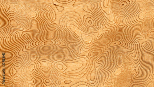 Fototapeta Naklejka Na Ścianę i Meble -  Parametric wood background. Relief abstract wall. 3d rendering illustration. High resolution.