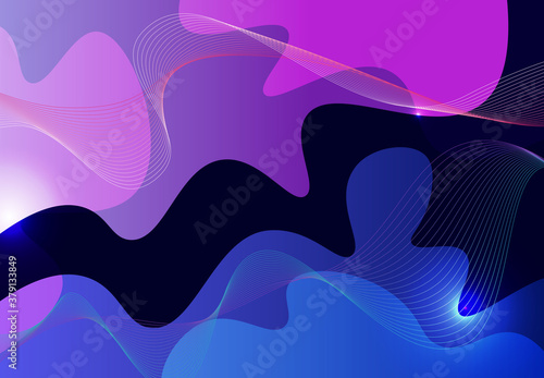 Abstract of purple and blue gradient design of futuristic pattern line artwork background. illustration vector eps10 © impulse50