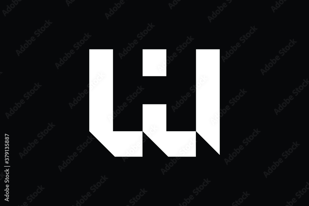 Minimal Innovative Initial WH logo and HW logo. Letter W H HW WH creative elegant Monogram. Premium Business logo icon. White color on black background Minimal Innovative Initial WH logo and HW logo. Letter W H HW WH creative elegant Monogram. Premium Business logo icon. White color on black background