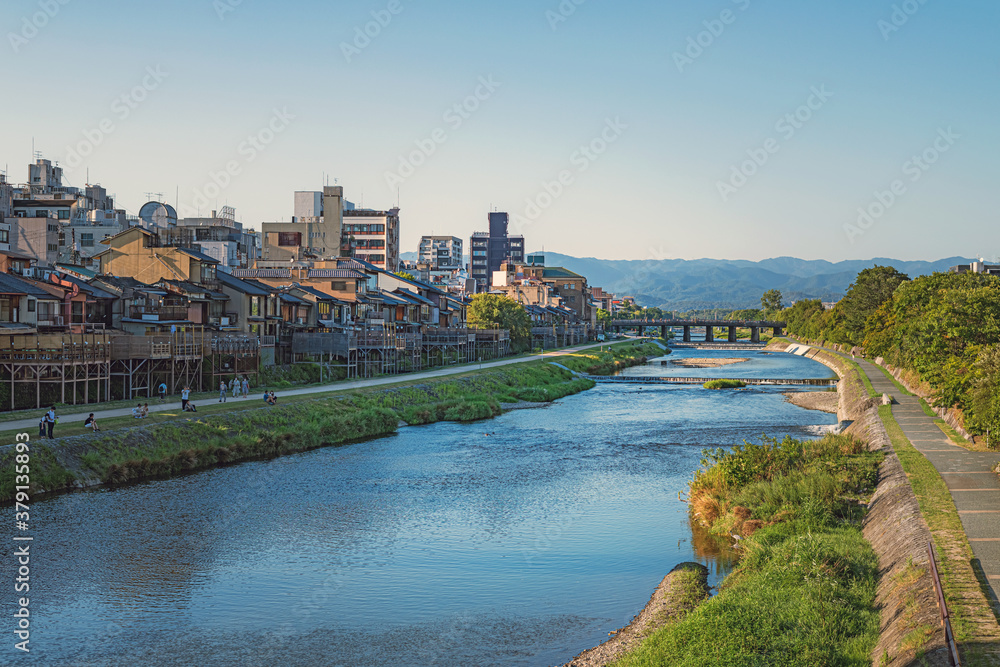 京都 鴨川の夏景色
