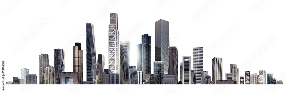 Modern City illustration at white with space for text. Success in business, international corporations, Skyscrapers, banks and office buildings. Modern City illustration at white with space for text. Success in business, international corporations, Skyscrapers, banks and office buildings.
